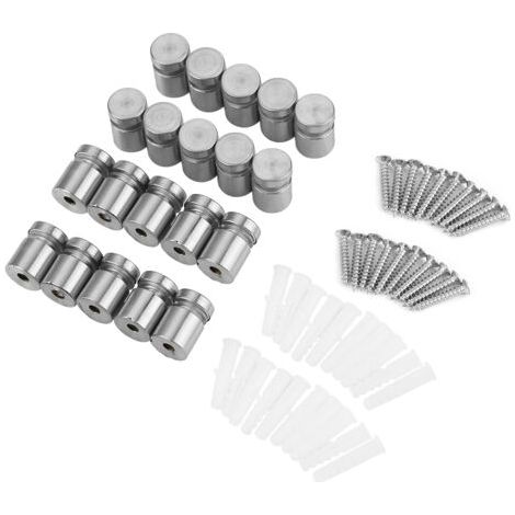 Lot de 20 entretoises en acier inoxydable SS304 M1620 mm pour la fixation de panneaux publicitaires et d'enseignes.