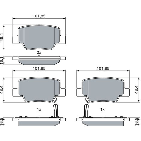 Bremsbeläge HINTEN 0986494404 Bosch