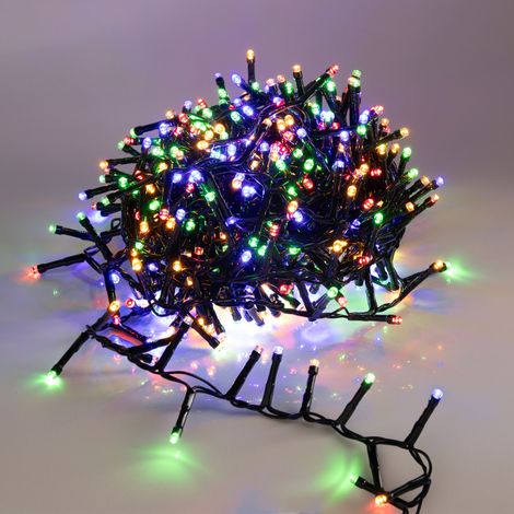 Weihnachts Lichterkette bunt - 14 m / 700 LED - Multicolor Deko Baum Beleuchtung mit Controller und Speicherchip - für Außen und Innen