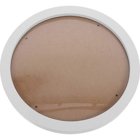 Cadre mural circulaire blanc 23 x 23 x 2 cm pour la décoration de chambre (1 pièce) (1/5)