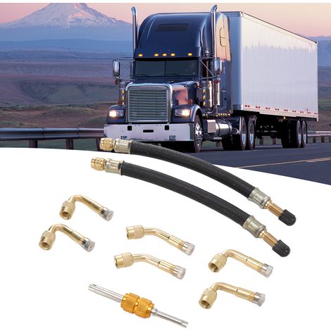 Adaptateur de Valve de Pneu Flexible à 45, 90 et 135 Degrés pour Voiture, Camion, Camping-car et Remorque