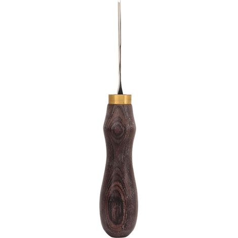Biseau de finition cuir professionnel portable, couteau à biseauter, outil de parage avec manche en bois d'ébène, 2 pièces 0,7 mm (1/5)