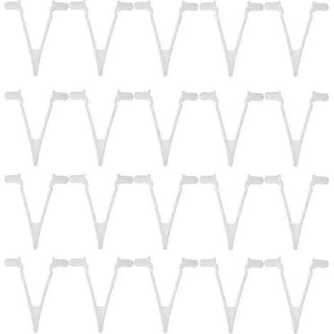 Lot de 20 clips télescopiques en forme de V en forme de papillon pour poignées d'aspirateurs de piscine et supports de filet (1/5)