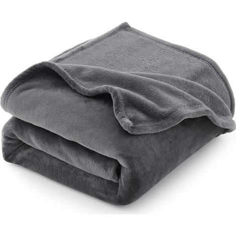 Kuscheldecke Fleecedecke Sofadecke 220x240 XXL Grau 220 x 240 cm Grau (1/5)