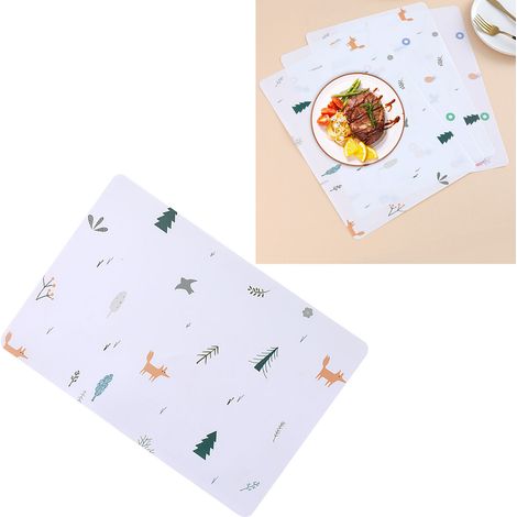 Set de table rectangulaire en polypropylène (PP), résistant à l'huile et à l'eau, idéal pour la maison, l'hôtel ou le restaurant. (1/5)