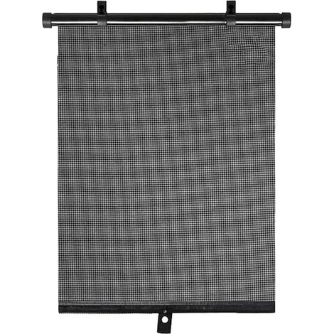 Pare-soleil auto protection solaire anti-éblouissement, film PVC maille noir semi-transparent, idéal pour voyages en famille, compatible avec fenêtres de maison, 45×125 cm, noir