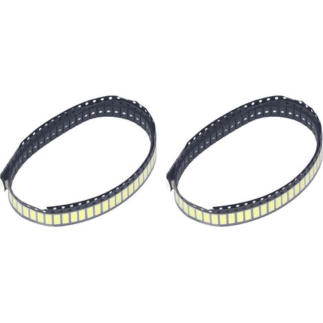 Lot de 200 LED SMD blanches 6V, température de couleur 6000-6500K, pour rétroéclairage de téléviseurs LCD. (1/5)
