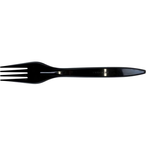 Fourchettes noires réutilisables, lot de 8