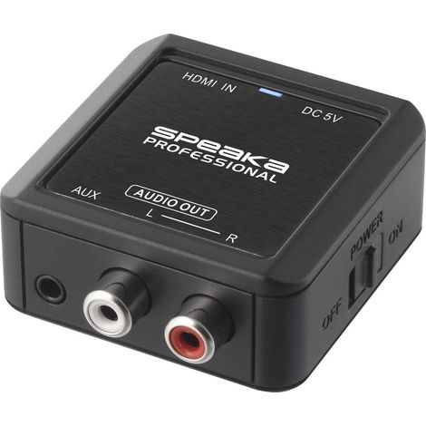SpeaKa Professional audio Convertisseur [HDMI - Cinch-RCA] (1/4)