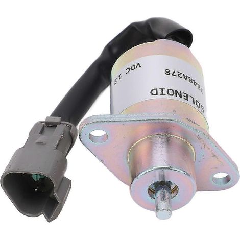 Électrovanne d'arrêt de carburant, pare-flammes, accessoire pour excavatrice, 12 V CC, référence 2848A278. Qualité supérieure. WHBYV (1/4)