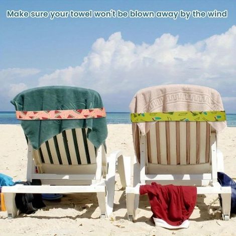 Elastischer Strandtuchgurt universeller dehnbarer Handtuchhalter für Strandtücher und Strandstühle Strandaccessoires für den Sommer für (1/4)