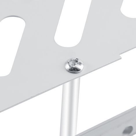 Zweistöckiges Duschregal aus Aluminium, Eckablage für Handtücher und Badezimmeraccessoires (1/5)