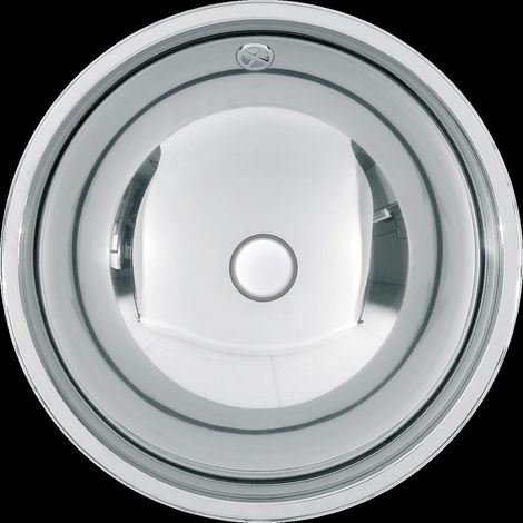 KWC Bassin rond, RONDO, acier inoxydable, 456x165 mm, trop-plein, haute brillance (1/2)