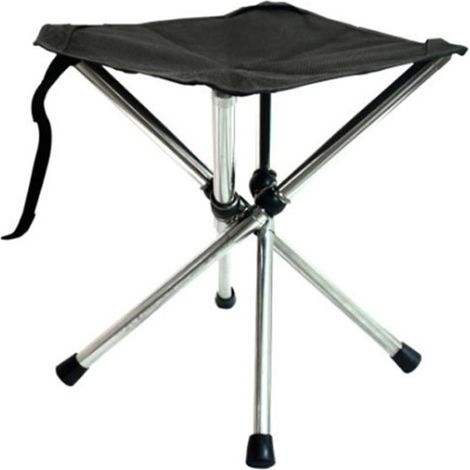 Tabouret télescopique pliant portable en acier inoxydable banc pliant extérieur camping plage petit tabouret pêche chaise pliante S 27.527.530cm une pièce (1/3)