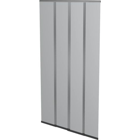 1 - Moustiquaire Porte - Rideau Lamelles - Protection Insectes Et Passage Facile - Pose Sans Perçage Pour Terrasse Et Balcon - Anthracite - 100x220cm