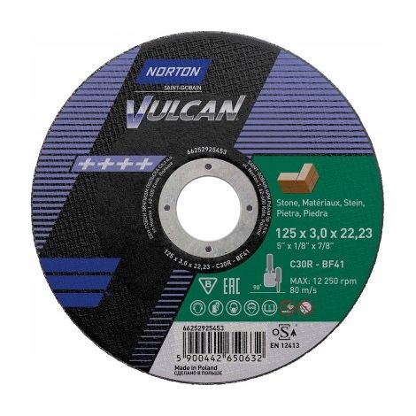 Disco da taglio NORTON VULCAN 125x3 CONCRETE (1/2)