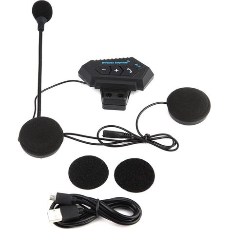 Casques moto Bluetooth sans fil 1 paire – Haut-parleurs stéréo + fonction appel mains libres pour conduite sécurisée