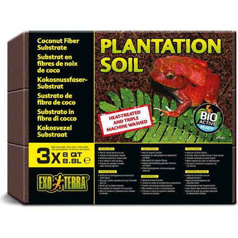 Exo Terra Substrato per Terrario 1, Original Version, 8.8 l (Confezione da 3), 24 unità