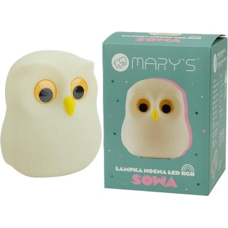 L谩mpara nocturna LED con forma de b煤ho