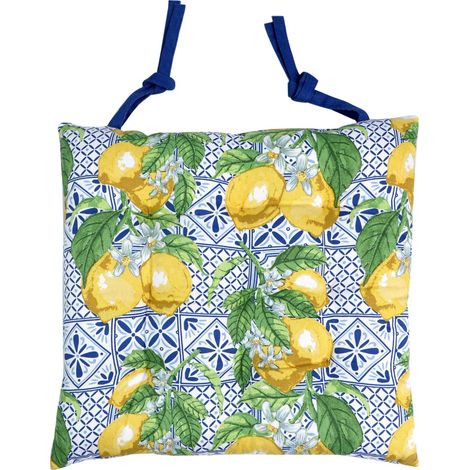 Cuscino decorativo per sedia con motivo limone, imbottitura morbida, 40x40 cm, ideale per la casa e la decorazione