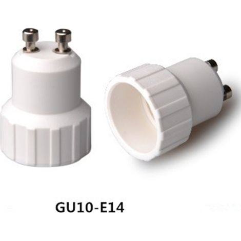 Adaptateur de douille à vis GU10 vers E14 avec PBT ignifugé et marquage CE. (1/5)