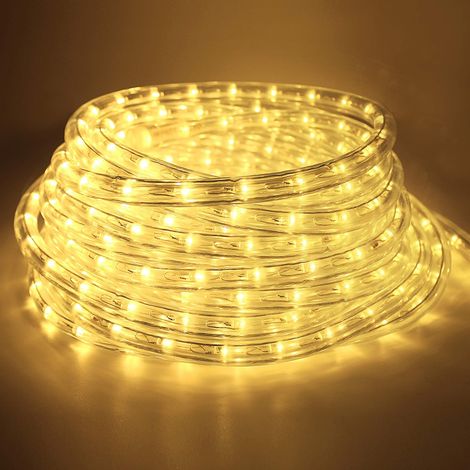 Tube Lumineux LED 6 m, Étanche IP65, Blanc Chaud pour Jardin, Noël, Mariage, Fête (1/5)