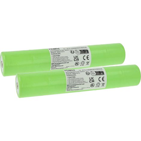 vhbw 2x Battery compatible with GE 41B038AF00101, 40070149 Torch, Headlamp (5000 mAh, 6 V, NiMH)