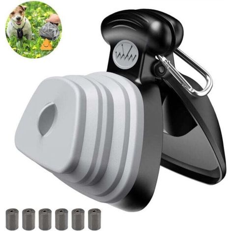 Pet Pooper Scooper, Portable Poop Scoop for Dogs and Cats with Bag Dispenser, Portable Pet Scoop Cleaning Tool for Home or Outdoor Use (6 Rolls of Waste Bags Included) (1/5)