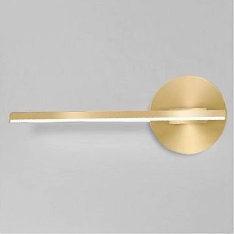 TrAdE Shop Traesio - Applique Da Parete Led 13 Watt Lineare Orientabile Oro Lampada Luce Fredda 50391 - (1/5)
