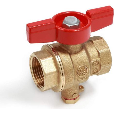 Vanne à sphère avec porte-sonde raccords F-F Giacomini R851T  1/2"