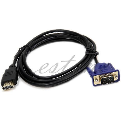 Adaptateur HDMI vers VGA mâle, compatible 1080p, convient aux téléviseurs, lecteurs DVD, projecteurs, boîtiers TV, etc., 25-26 pouces.