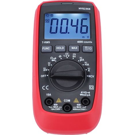 Digitales Multimeter, Voltmeter mit 4000 Messpunkten für Batterieschaltungen (1/5)