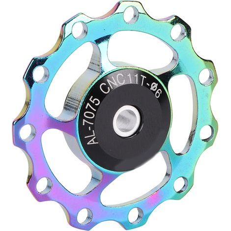 Galet de dérailleur arrière en alliage d'aluminium pour VTT, accessoire de vélo, coloré - 11 dents (1/5)