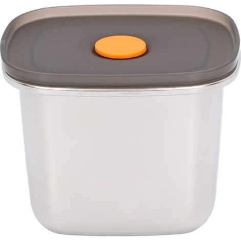 Boîtes de conservation alimentaire hermétiques en acier inoxydable 304 et PP empilables, 550ml, 11,7x9,5x9,5cm, pour préparation repas et restes. (1/5)