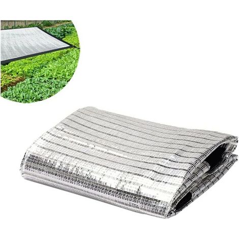 Toile d'ombrage en aluminium, filet d'ombrage en aluminium, toile pour auvent de jardin, terrasse, fleurs et plantes, résistante aux UV, 1 x 2 m (1/5)