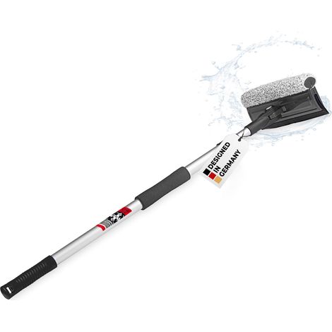 HEYNER® Auto Scheibenreiniger+Insektenentferner+Teleskop XL25 AluTeleskop 70-125cm faltbar 25cm breit Universal KFZ SUV