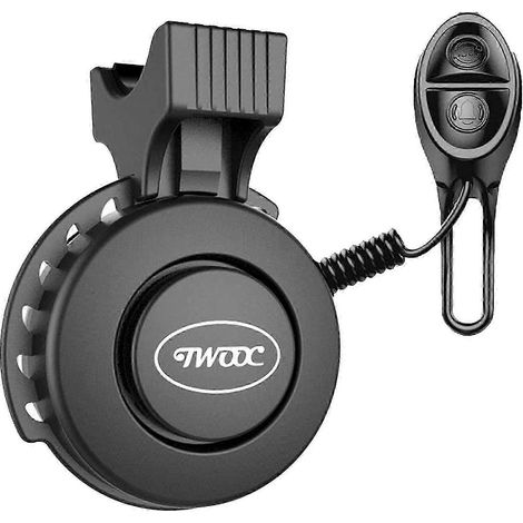 Klaxon pour vélo électrique 25-26 pouces avec 4 modes sonores doux, batterie rechargeable, volume réglable de 50 à 120 dB, pour tricycles, scooters, VTT et BMX (hommes). (1/4)