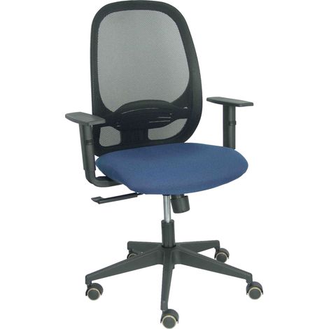 Cilanco chaise noire maille noire siège bali noir bleu marine accoudoir réglable (1/5)