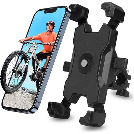 CCYKXA Bike Smartphone Holder, 360° Rotation Bicycle Phone Holder, One-Button Automatic Lock, for iPhone