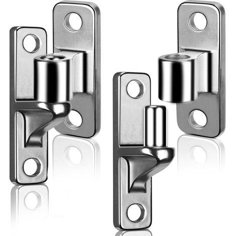 Charnières de Portail Robustes en Acier Inoxydable 304 Lourd 2Paires Charnière Portail Charnières Une Pièce pour Portails Montage Mural pour Jardin Ferme Grange Portails Capacité 900Kg (1/5)