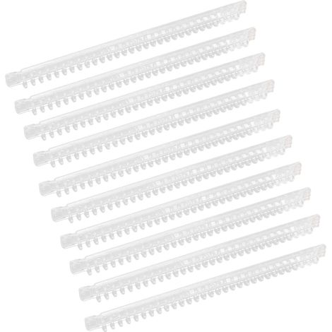 Kit de 10 spirales transparentes pour reliure, capacité 100 feuilles, peigne à reliure, 30 trous (1/5)