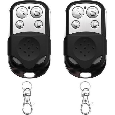 2 Pièces Telecommande Universelle Portail 433.92 MHz Bip Portail Universelle Sans Fil Compatible télécommande garage Code Fixe Rolling Code à 4 Boutons pour Porte de Garage et Voiture (1/5)