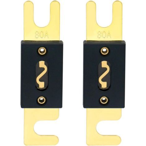 2er-Pack ANL-80A-Sicherungen für Autoradiosysteme – schwarz und gold (1/3)