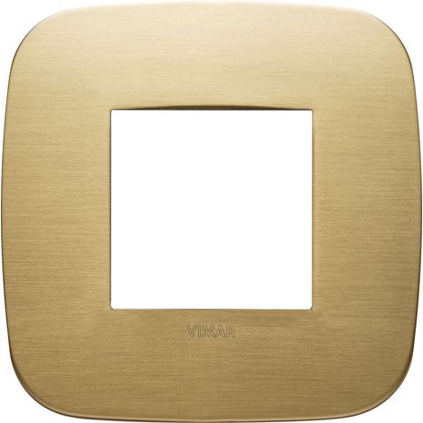 VIMAR - 19672.12.01 Plaque ronde 2M laiton brossé
