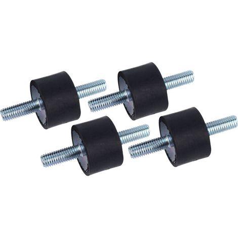 Confezione da 4 supporti antivibranti M8 (30x20 mm) in gomma resistente per compressore/pompa dell'aria (1/4)