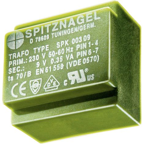 Spitznagel SPK 02215 Transformateur pour circuits imprimés 1 x 230 V 1 x 15 V/AC 2.2 VA 147 mA