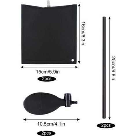 Air Wedge Pump Wedge Coussin d'air de Levage, 2PCS Coussin de Montage Pompe à Air Wedge Outils à Main Bricolage Inflable (1/4)