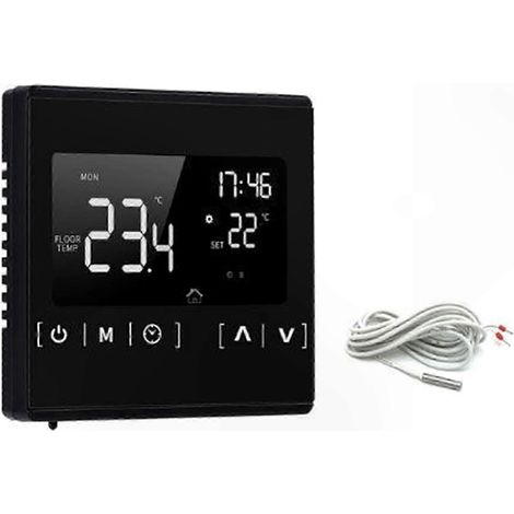Intelligenter programmierbarer WLAN-Thermostat für Fußbodenheizung und Gastherme, Touchscreen, Raumtemperaturregler, moderner Wandregler. (1/5)