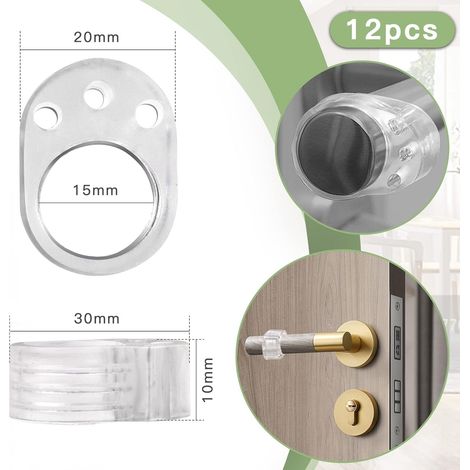 12 Protections Poignee Porte Silicone Transparent Fenetre (1/4)