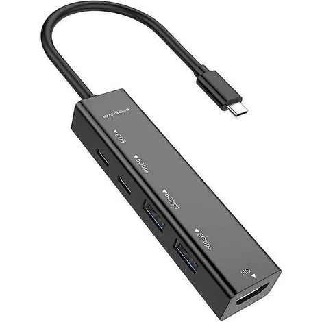 5-in-1 USB-C Hub-Dockingstation: Typ-C auf USB 3.0 5Gbit/s Konverter, kompatibel mit 100W PD Schnellladung und 4K 60Hz HDMI-Ausgang. (1/5)